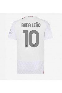 Fotbalové Dres AC Milan Rafael Leao #10 Dámské Venkovní Oblečení 2023-24 Krátký Rukáv